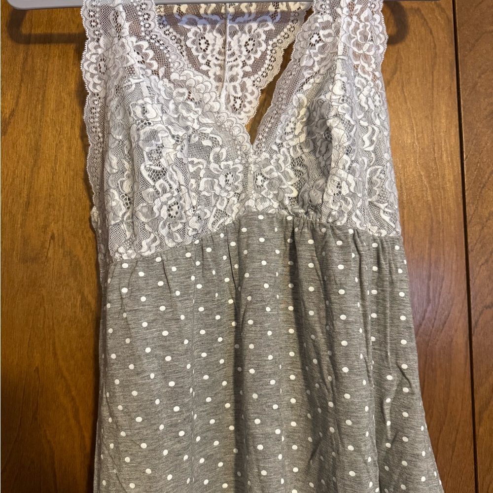 Adore Me Gray Polka Dot Loungewear